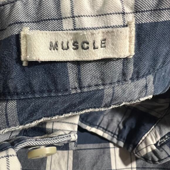 Men’s Abercrombie & Fitch Muscle Plaid Button Down Shirt L - Picture 7 of 11